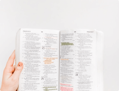 Bible reading plan with guidance notes